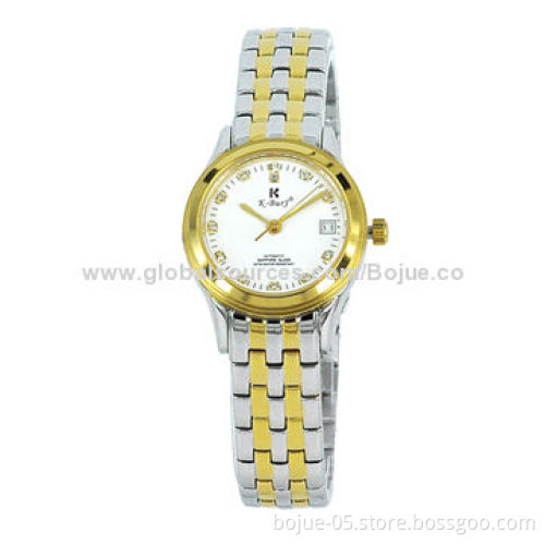 Vintage Women's Wristwatch in Stainless Steel and Gold